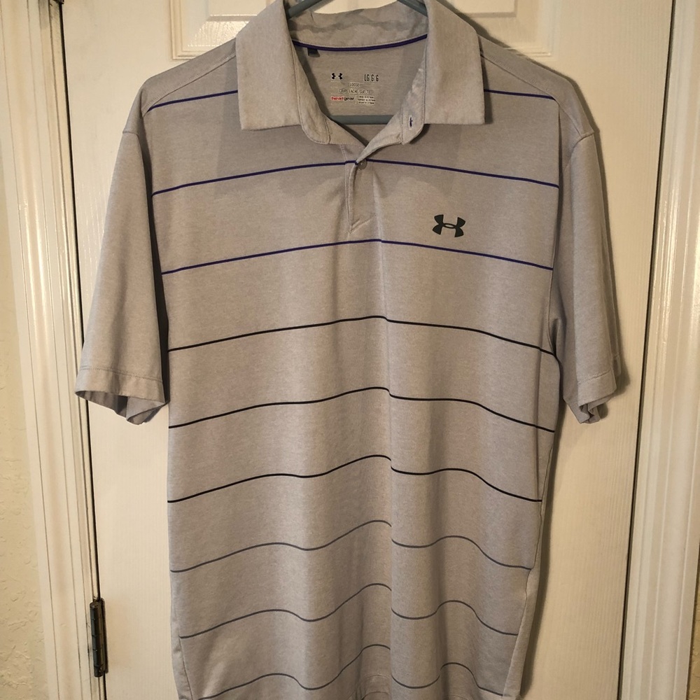 Under Armour Golf Polo with dark purple and black
